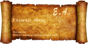 Eszenyi Anna névjegykártya